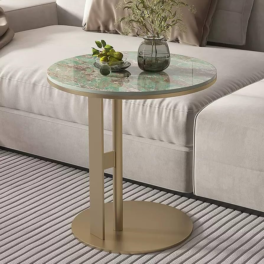 Mesa auxiliar redonda para esquina