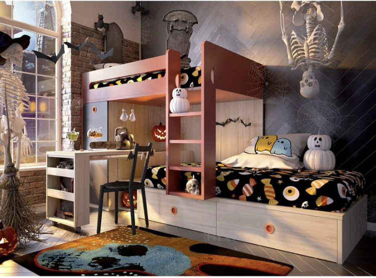 Litera tren con armario bajo